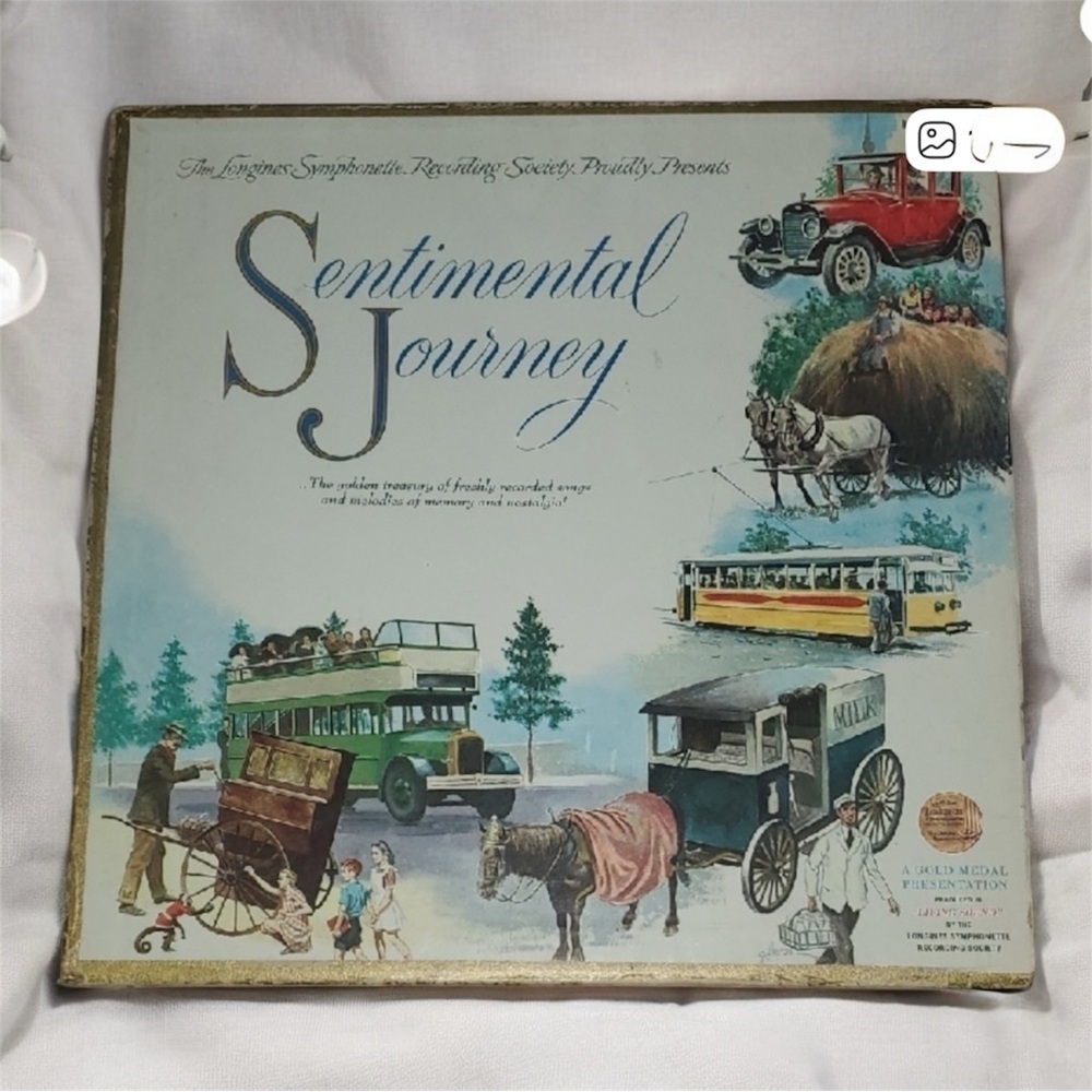 Sentimental Journey Vintage 6 Record Album Set Gold Medal Records Of Bygone Era